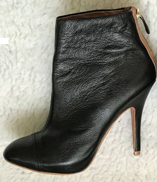 Botine negre originale dama piele brand Zara Collection by Basic ghete