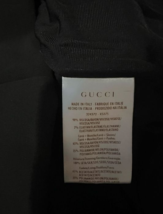Черен топ с дантела Gucci