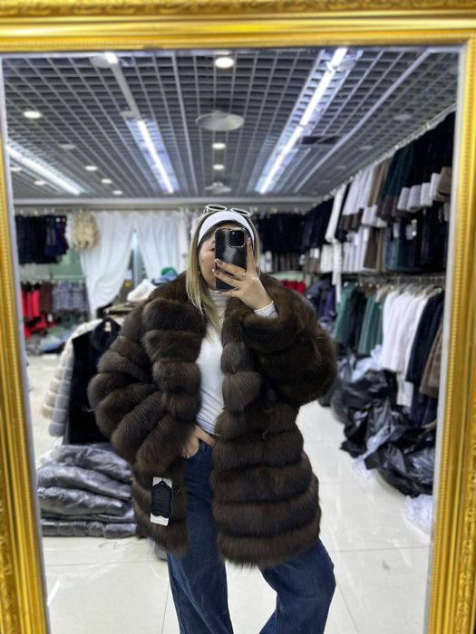 Шуба натуральный песец