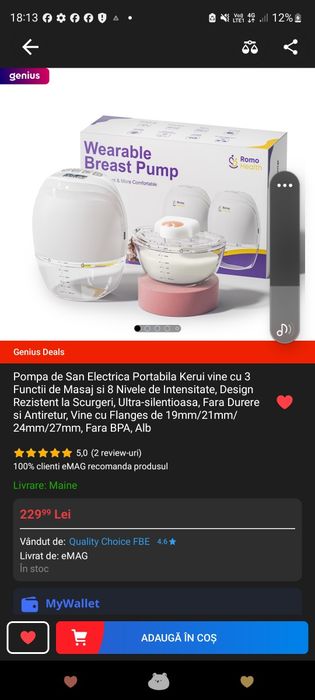Pompe san handsfree