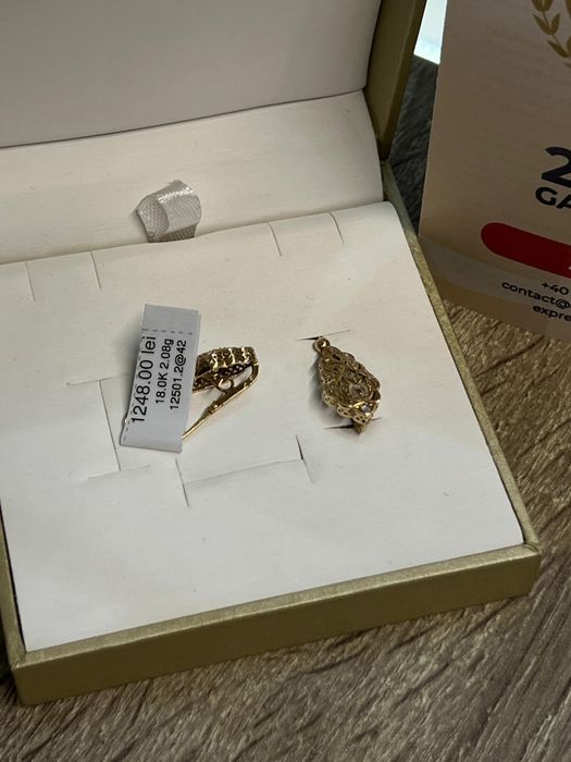 (ag42 b.12501) Cercei 18K 2.08 gr(GARANTIE 24 LUNI)