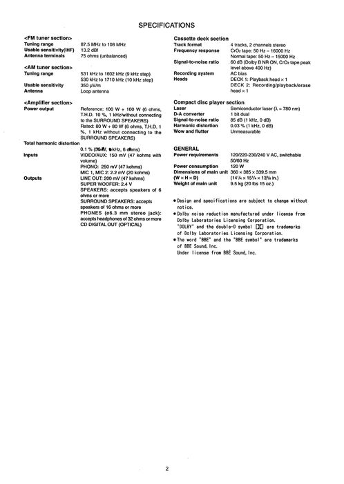 Музыкальный центр aiwa cx-z1800 (с MP3 USB и Bluetooth)