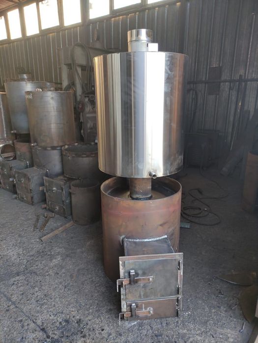 Печь для бани бак 100 литров, банные печи