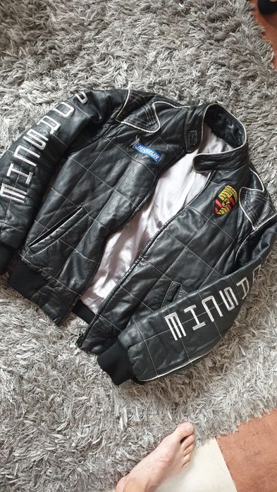 PORSCHE Естественна кожа Марково Оригинал яке!В-65см/Ш-50см/Р-58-500лв