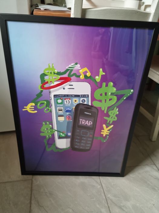 Дизайнерска Картина/Принт в рамка "два телефона"