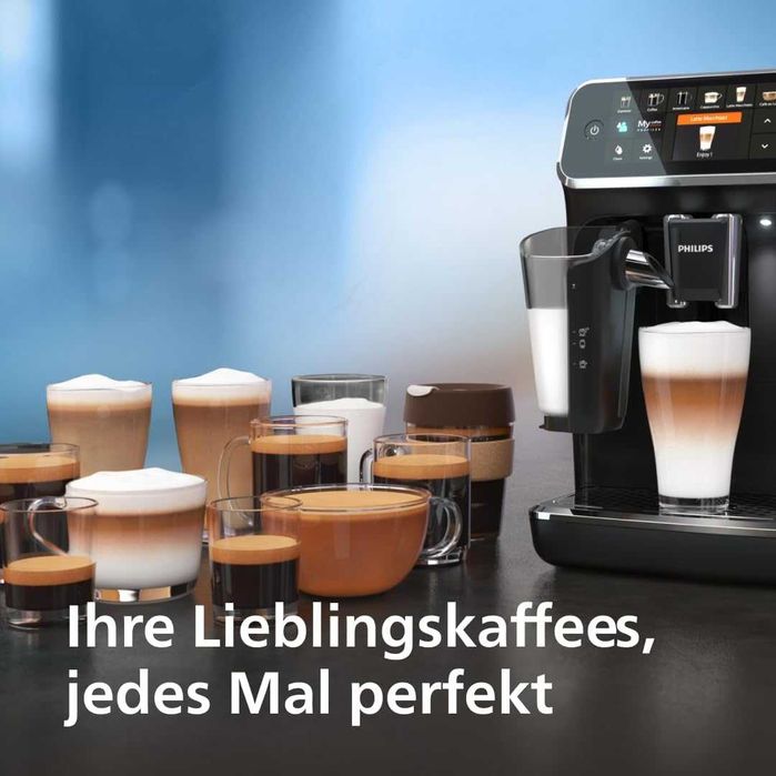Нова Автоматична Кафемашина Кафеавтомат Philips LatteGo EP5441/50, Серия 5400, 2 години Гаранция, Керамична Мелачка