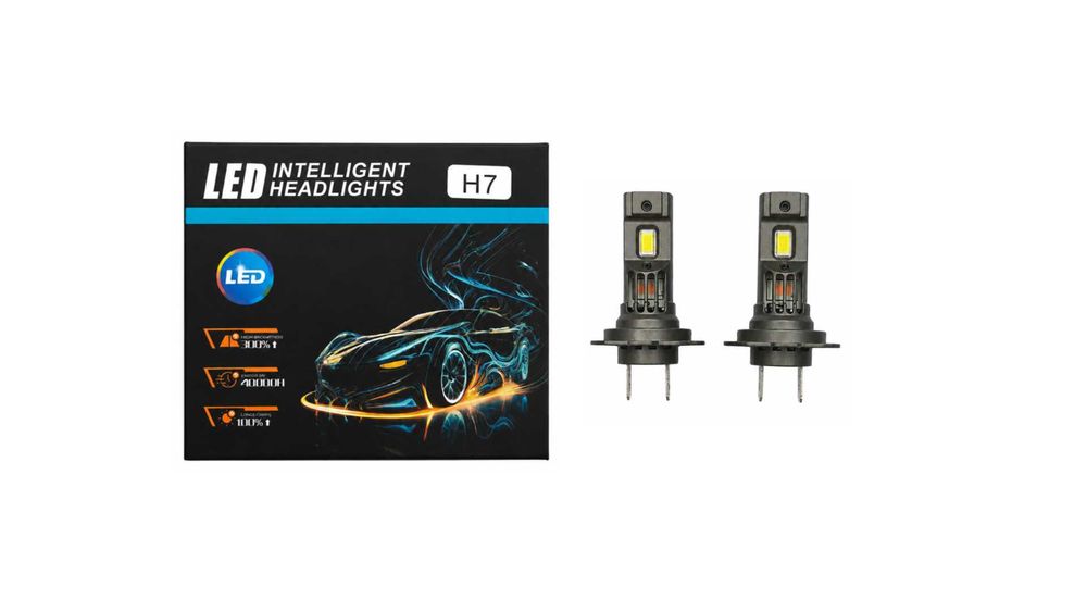 Set 2 becuri LED auto H7 Canbus 6000K - lumina alba, multimarca