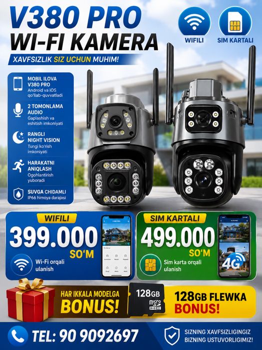 4G Wifi Kamera + Sandisk 128 flewka bonus