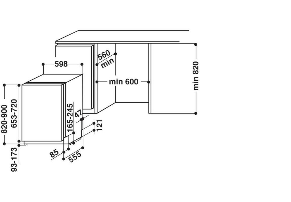 Съдомиялна за вграждане Whirlpool WIO 3T133 DEL (60см)