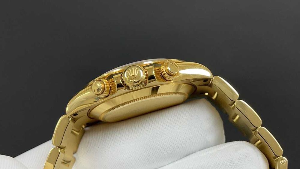 rolex daytona златно/зелено