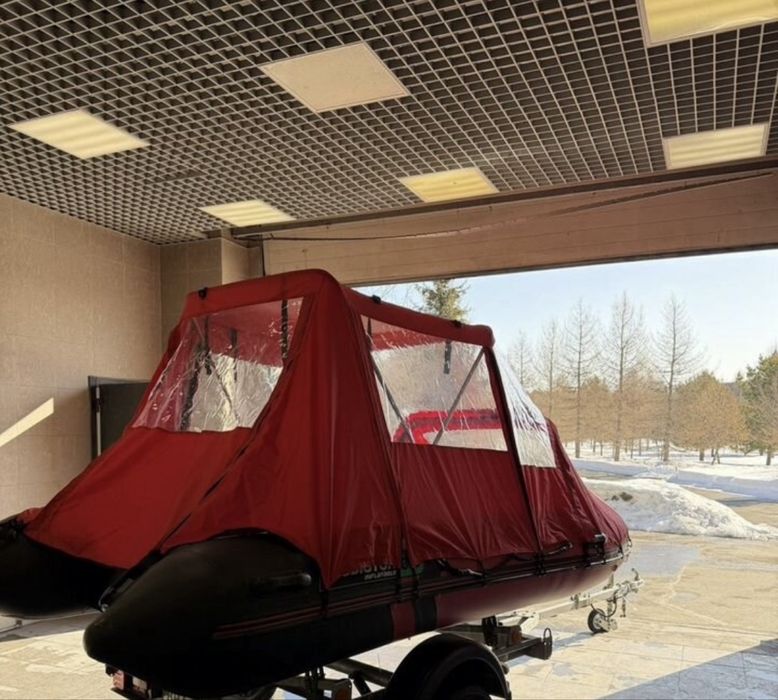 Лодка GLADIATOR E380S красно-чёрный