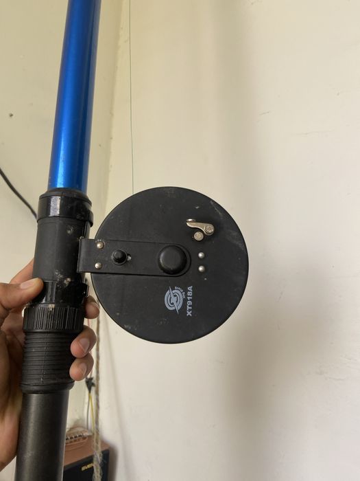 Удочка 7 м с барабанний катушкой с плитонкий