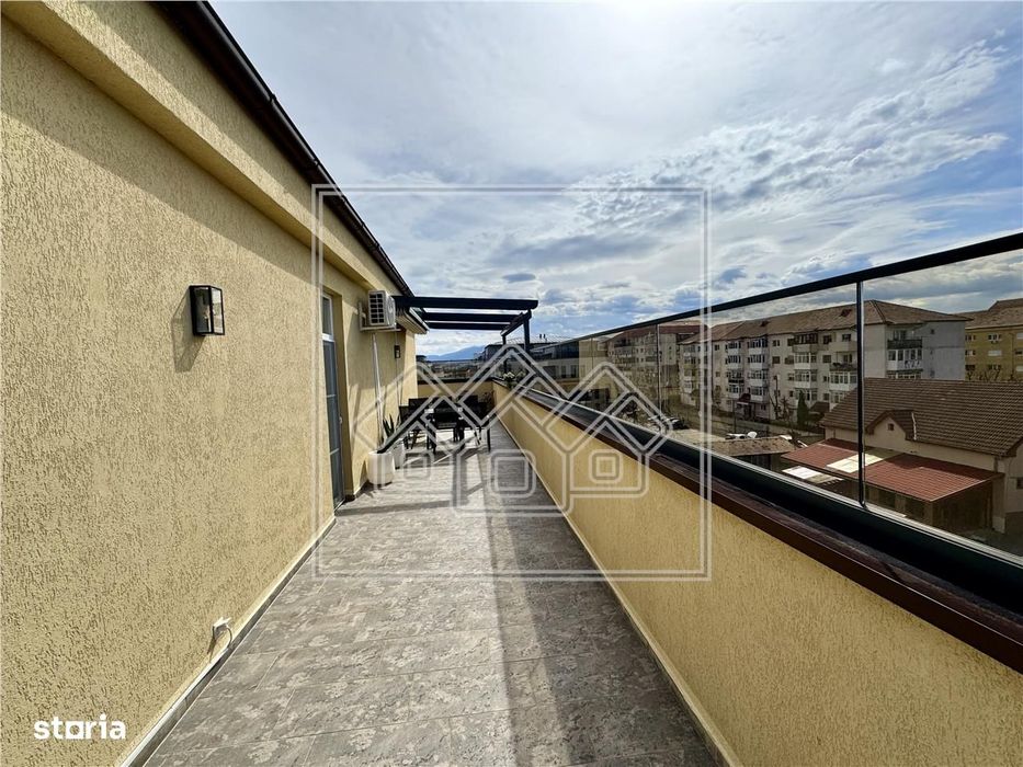 Penthouse de vanzare, terasa de 120 mp, mobilat si utilat confort lux
