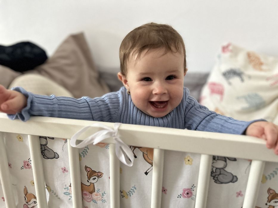 Pătuț copii IKEA Gulliver, lemn masiv + opțiune saltea