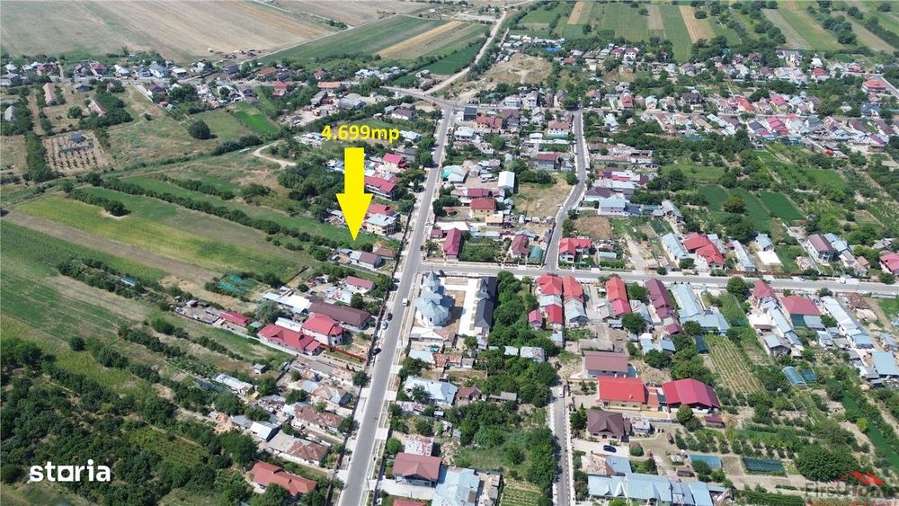 Teren  4.699mp sat Milcov de vanzare la sosea