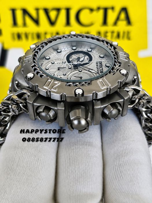 INVICTA Gladiator Silver white dial 60 mm, Инвикта нов мъжки часовник