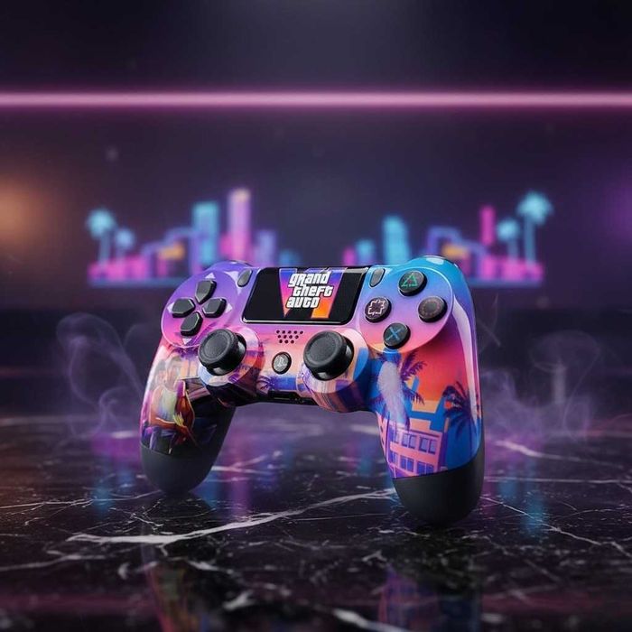 Безжичен PS4 Джойстик FC25/GTA с LED и Вибрация