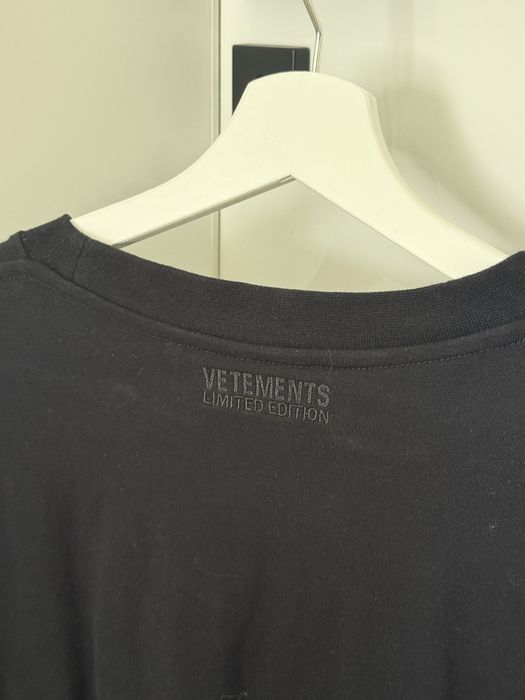 Tricou Vetements negru Toamna Iarna / XL