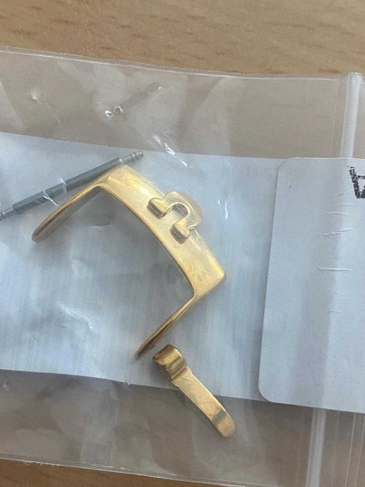 Catarama logo omega curea piele silver/gold 12 14 16 18 20