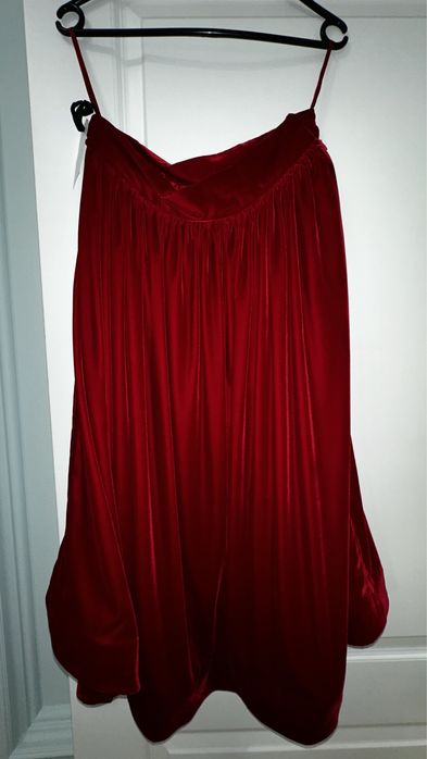 Бархатная юбка миди