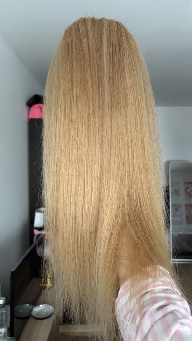 Peruca 100% Păr Natural Belher 60 cm Blond Inchis Cenusiu Model Patty