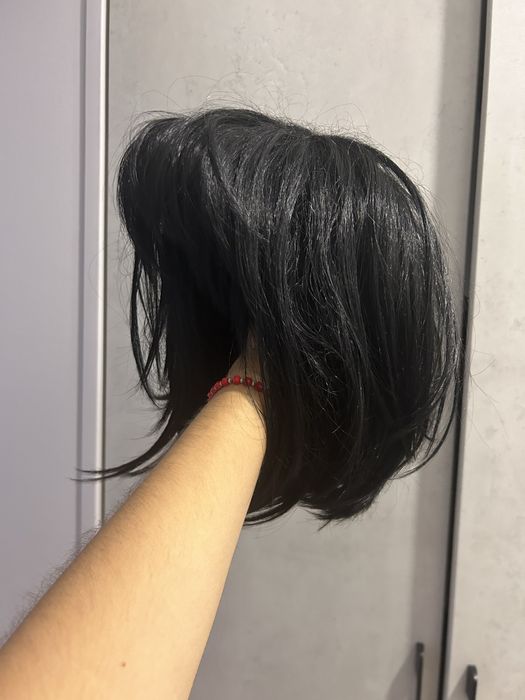 Парик черный карэ