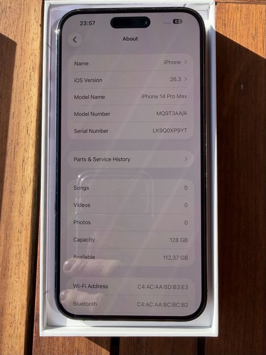 iPhone 14 Pro Max 128GB Deep Purple BATERIE NOUA La cutie