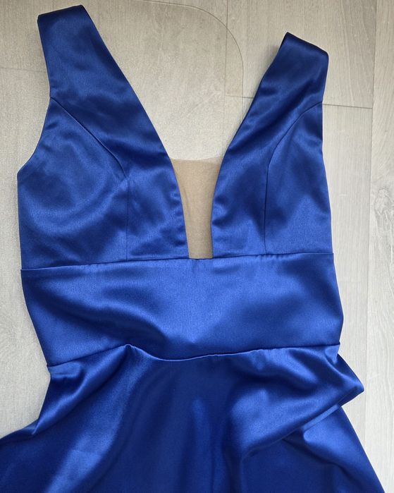 4,99 lei transport azi! Rochie elegantă TESSA, albastru regal, nouă cu eticheta