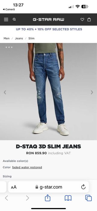 G-STAR blugi barbati, W34 L42 , Talie 46cm