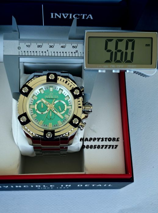 INVICTA Falcon Swiss Full metal Silver 56 mm, Инвикта нов мъжки часовник