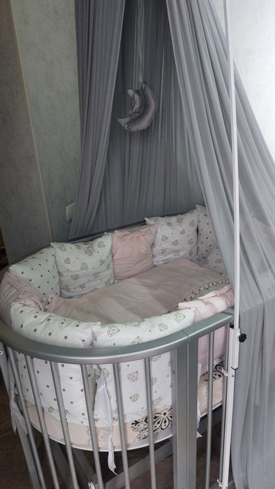 Новая кровать 3в1 трансформер ( люлька, пеленальный столик и кровать)