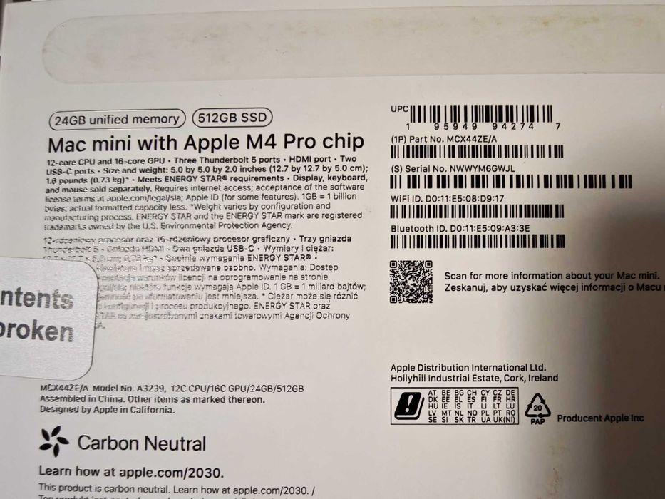 Apple Mac Mini M4 Pro 24GB + Magic Mouse +Докинг станция - Гаранция!!!