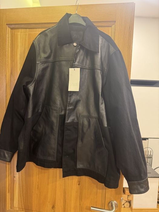 Geaca  piele Noua Zara M ( recomand L sau XL )