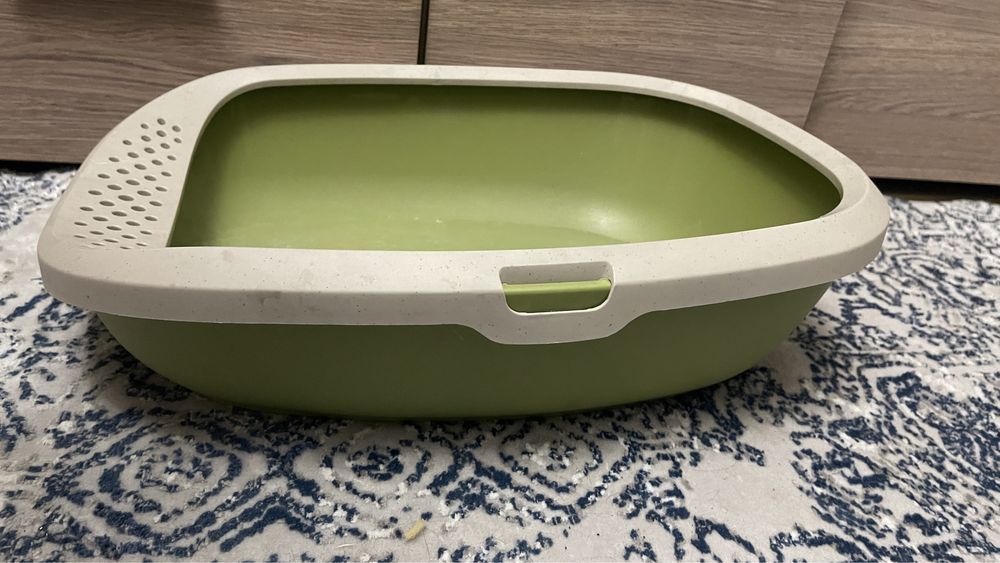 Лоток для кошек зеленый