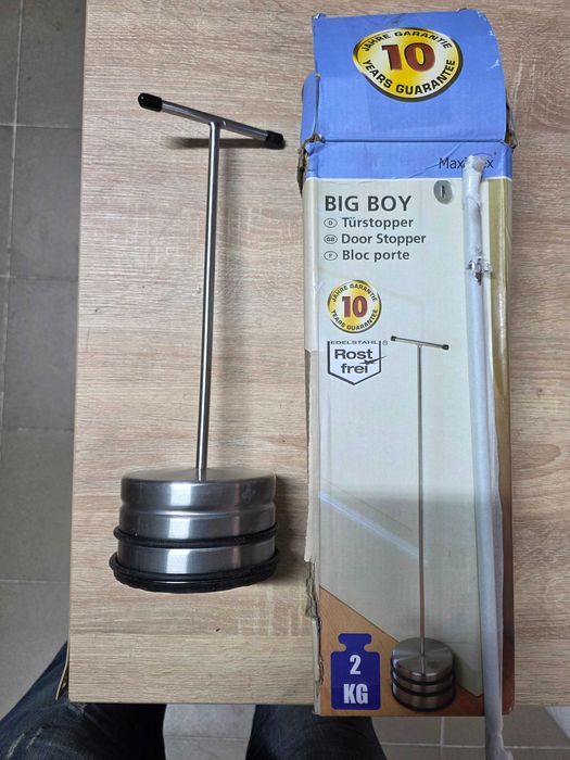 Bumper pentru usa WENKO, 11 x 68 cm, realizat din otel inoxidabil masiv