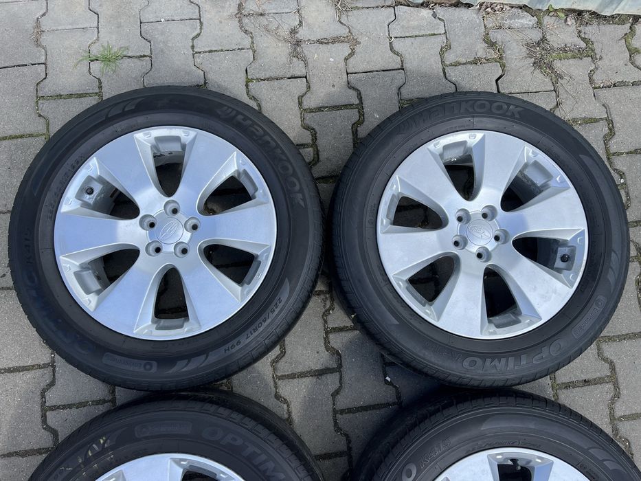 Jante aliaj 5x100mm, anvelope vara 225/60 R17 Subaru Forester, Outback