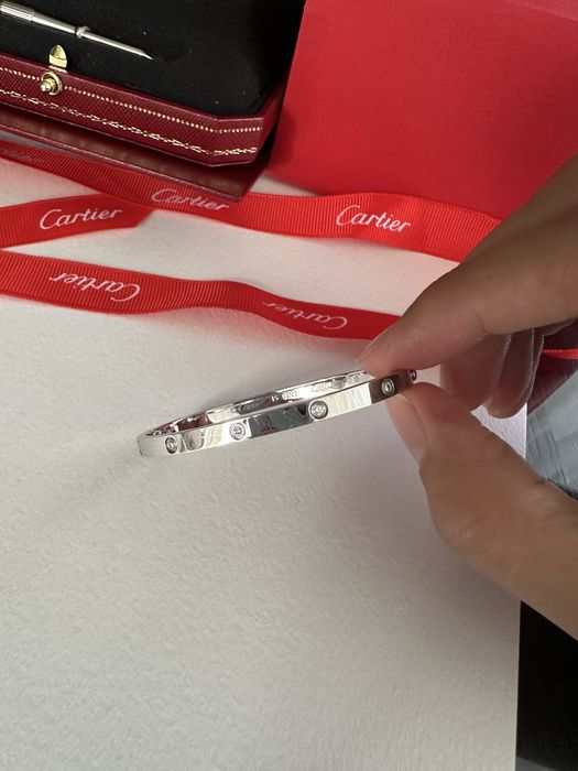 Браслет Cartier полностью в бриллиантах 100% платина