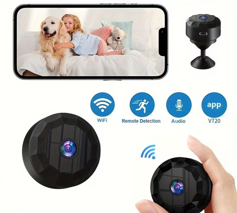 Мини камера. Умна безжична камера за сигурност - 2.4GHz WiFi