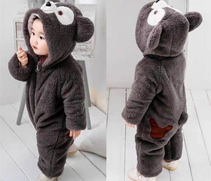 Теплый детский комбинезон на 3-4 года (костюм) мишка медведь