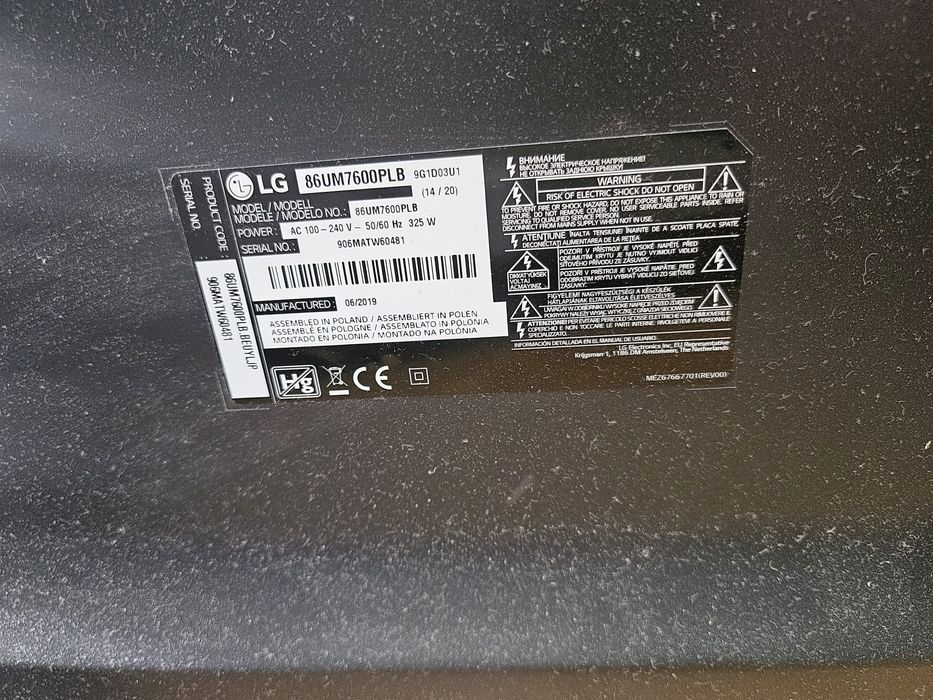 Tv Smart LG diagonala 86" (218 cm)
