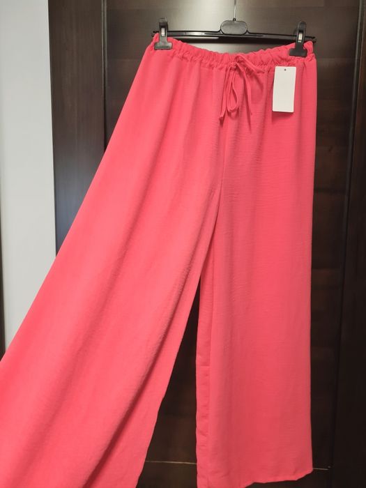 Pantaloni vară-Pantaloni lejeri-Pantaloni colorați- Pantaloni cu crac larg
