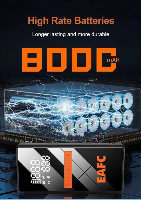 ДЖЪМП СТАРТЕР 4в1 КОМПРЕСОР за гуми за кола автомобил Jump Starter