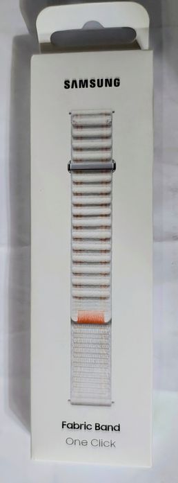 Curea Samsung Watch 5/6/7 originala textila  alb-rozaliu