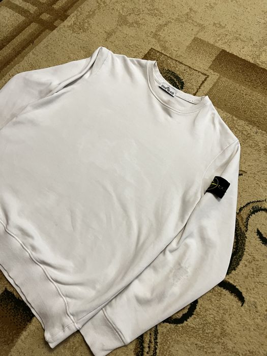 Stone island white sweatshirt
