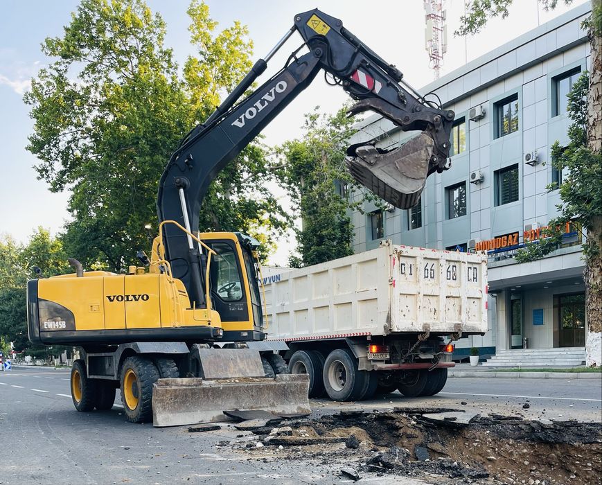 Услуга экскаватора.Ekskavator xizmati Volvo ew145