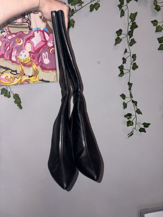 Женские черные сапоги