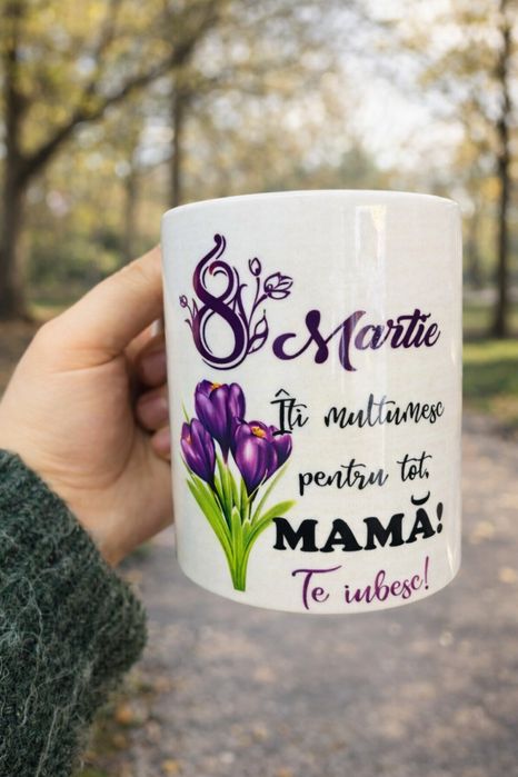 Cana cu mesaj de 8 Martie