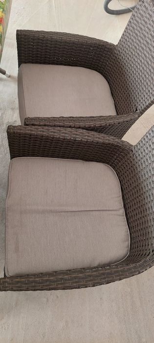 Vand masă + 6 scaune din Ratan