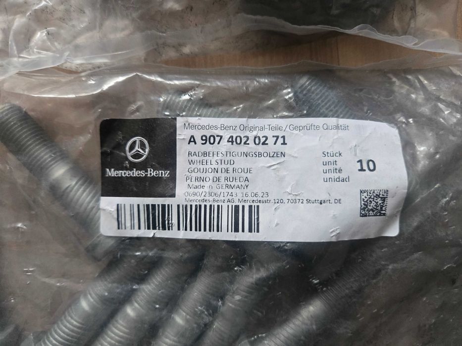 Болтове и гайки, Джанти Мерцедес Спринтер-100 % Оригинални, Чисто нови