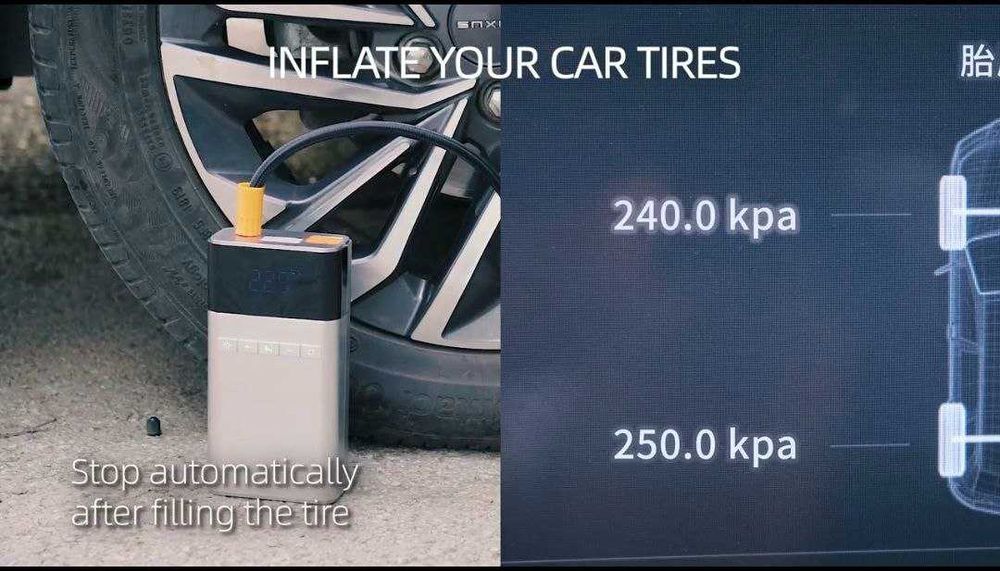 4 в 1 Автомобильный Powerbank — Пусковое устройство + Компрессор